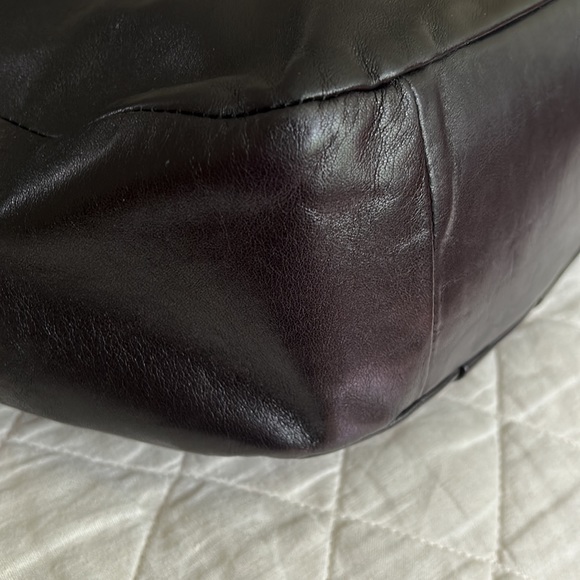 COACH black leather shoulder crossbody bag Large - Picture 7 of 16